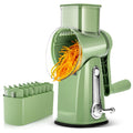 SUSTEAS Manual Cheese Shredder and Rotary Grater with 5 Stainless Steel Blades, Strong Suction Cup Base, Multi-Functional Vegetable Slicer, Kitchen Utensils and Gadgets