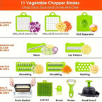 16-in-1 Professional Vegetable Chopper and Slicer with 8 Blades and Container