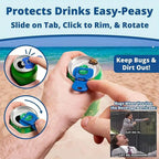 Avant Grub Beverage Barricade Set (6/12 Pcs) - Easy Tab Opener and Drink Protector with Colorful Design, Safeguards Against Bugs and Dust, Perfect for Parties