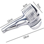 Stainless Steel Lemon Slicer - Versatile Kitchen Utensil for Safe Cutting of Onions, Potatoes, Tomatoes, Vegetables, and Fruits; Ideal Cooking Accessory for Camping and Hiking