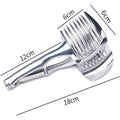 Stainless Steel Lemon Slicer - Versatile Kitchen Utensil for Safe Cutting of Onions, Potatoes, Tomatoes, Vegetables, and Fruits; Ideal Cooking Accessory for Camping and Hiking