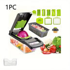 16-in-1 Professional Vegetable Chopper and Slicer with 8 Blades and Container