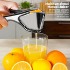 Stainless Steel Lemon Juice Squeezer – Heavy Duty Citrus Press, Hand Juicersqueezer, Manual Lemon Juicer, Handheld Fruit Juicer for Fresh Juice Lemon, Lime, Orange, Dishwasher Safe Kitchen Gadgets