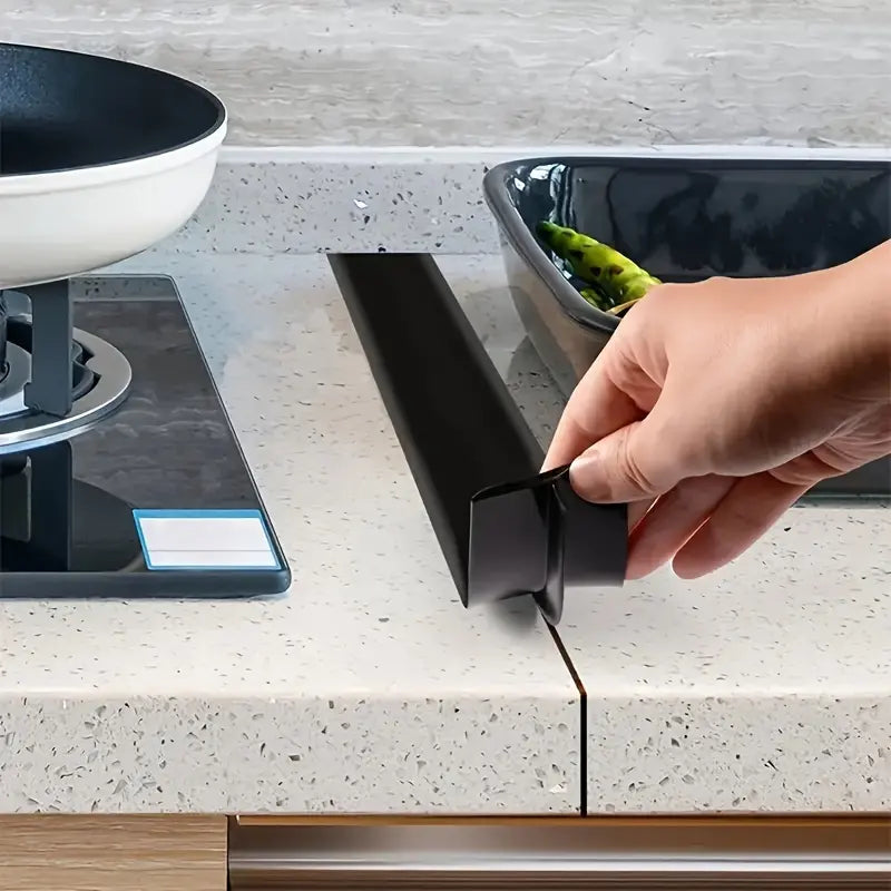 2Pcs Silicone Kitchen Stove Gap Covers, Heat-Resistant & Waterproof, Seals Gap between Stove and Countertop