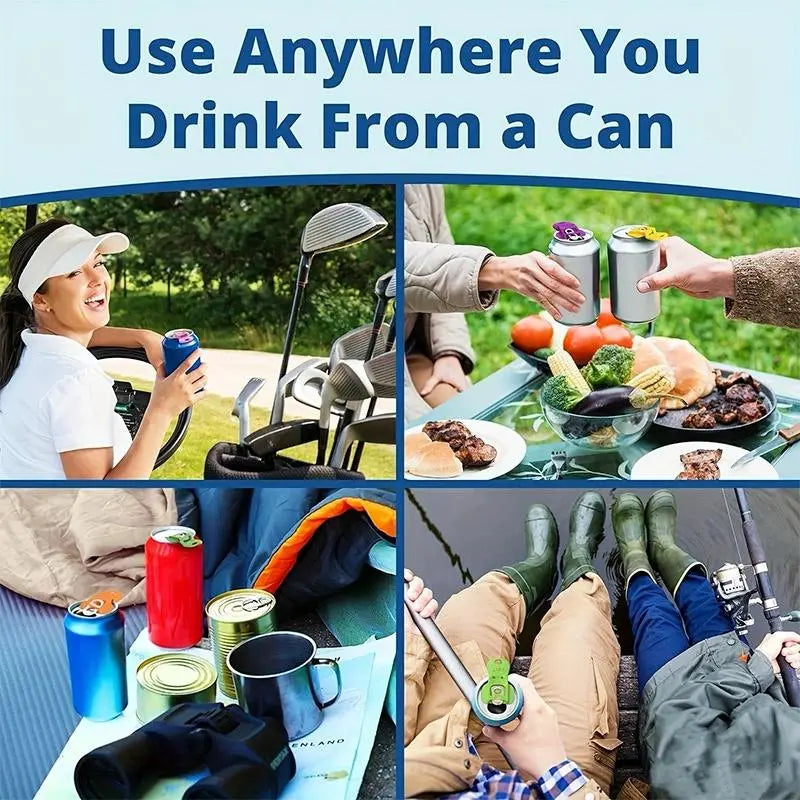 Avant Grub Beverage Barricade Set (6/12 Pcs) - Easy Tab Opener and Drink Protector with Colorful Design, Safeguards Against Bugs and Dust, Perfect for Parties