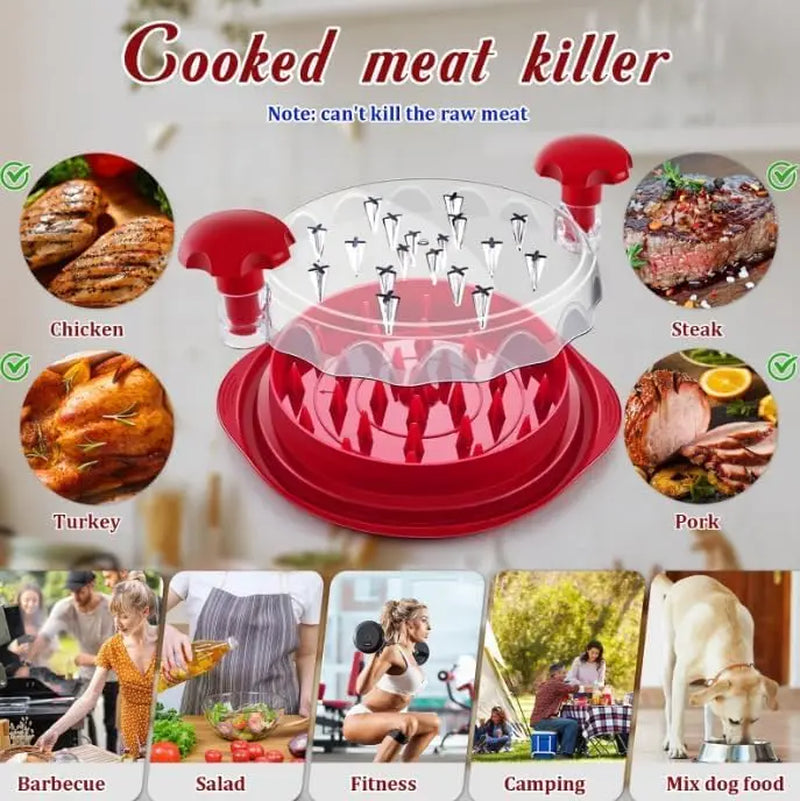 Chicken Shredder Large Chicken Breast Shredder Tool Twist with Anti-Slip Strip, Ergonomic Handle, BPA Free, Meat Shredder Tool Chicken Shredder Tool Twist with Heat Resistant Tong and Cleaning Brush,Home Essentials