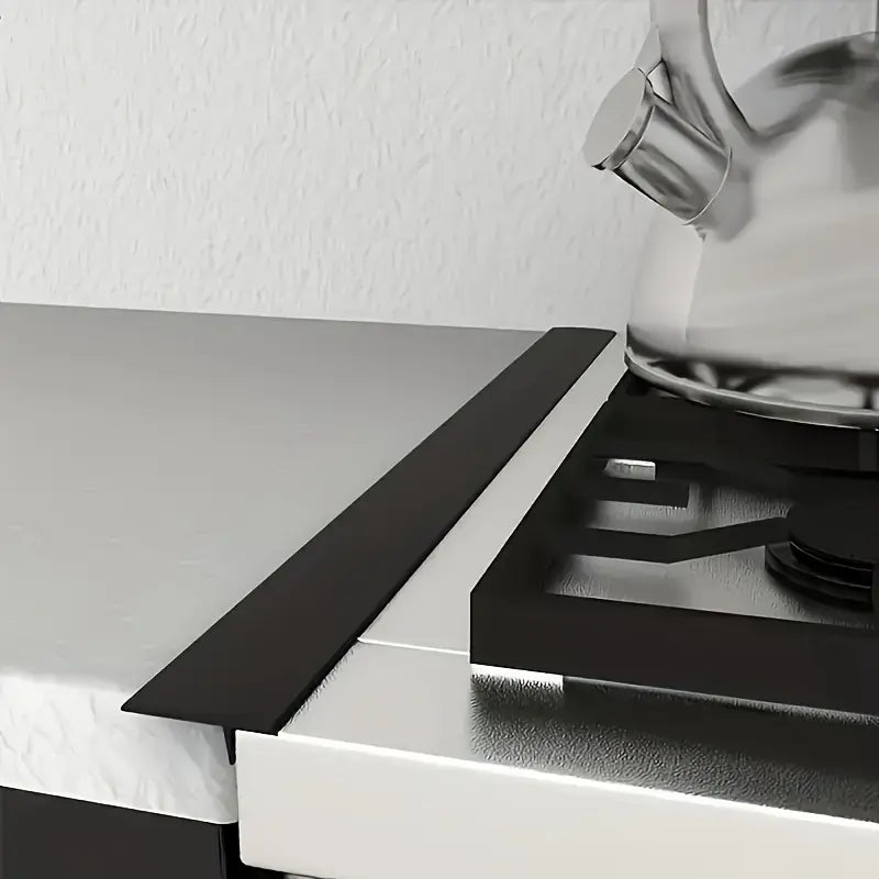 2Pcs Silicone Kitchen Stove Gap Covers, Heat-Resistant & Waterproof, Seals Gap between Stove and Countertop