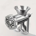 Manual Meat Grinder - Premium Stainless Steel Construction with Tungsten Blade, Includes 3 Sausage Tubes, Efficient Electric-Free Mincer for Home and Camping Use