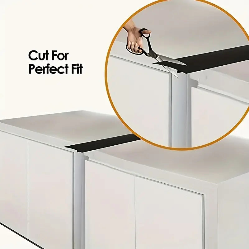 2Pcs Silicone Kitchen Stove Gap Covers, Heat-Resistant & Waterproof, Seals Gap between Stove and Countertop