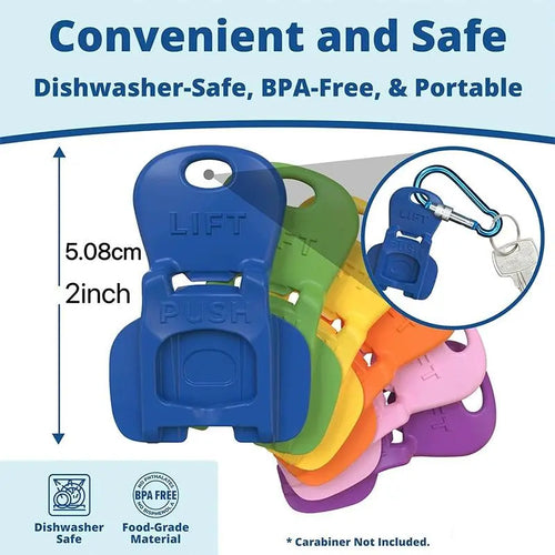 Avant Grub Beverage Barricade Set (6/12 Pcs) - Easy Tab Opener and Drink Protector with Colorful Design, Safeguards Against Bugs and Dust, Perfect for Parties