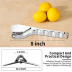 Stainless Steel Lemon Juice Squeezer – Heavy Duty Citrus Press, Hand Juicersqueezer, Manual Lemon Juicer, Handheld Fruit Juicer for Fresh Juice Lemon, Lime, Orange, Dishwasher Safe Kitchen Gadgets