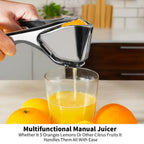 Stainless Steel Lemon Juice Squeezer – Heavy Duty Citrus Press, Hand Juicersqueezer, Manual Lemon Juicer, Handheld Fruit Juicer for Fresh Juice Lemon, Lime, Orange, Dishwasher Safe Kitchen Gadgets